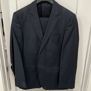 Hugo Boss dark blue pinstripe suit